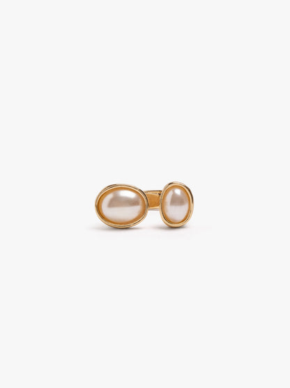 Open Ring With Pearls