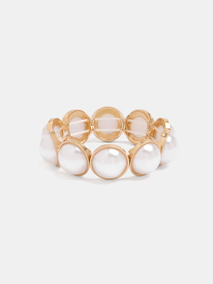 Elasticated Bracelet With Pearls
