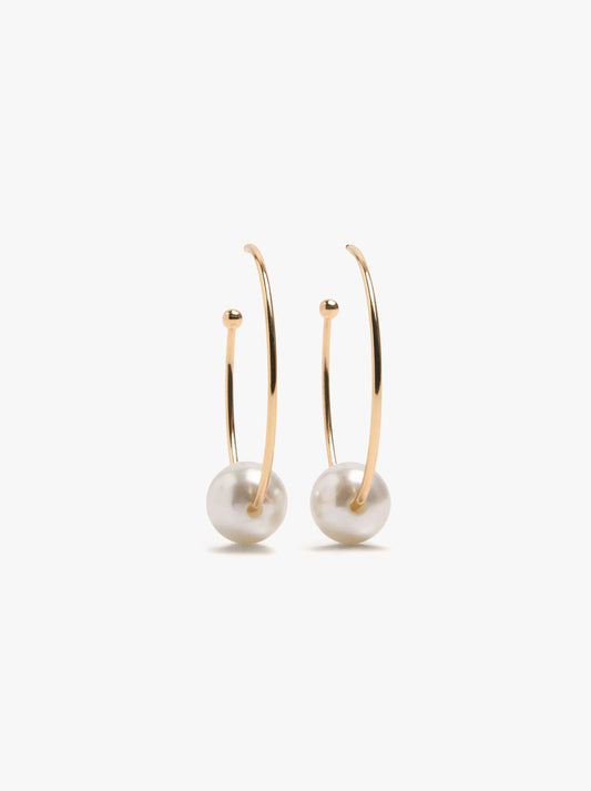 Hoop Earrings With Pearl