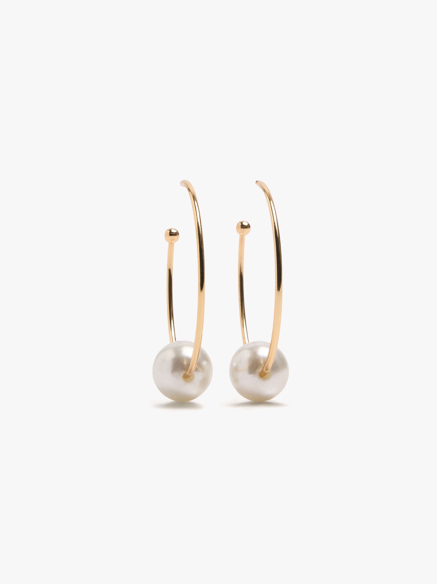 Hoop Earrings With Pearl