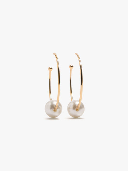 Hoop Earrings With Pearl
