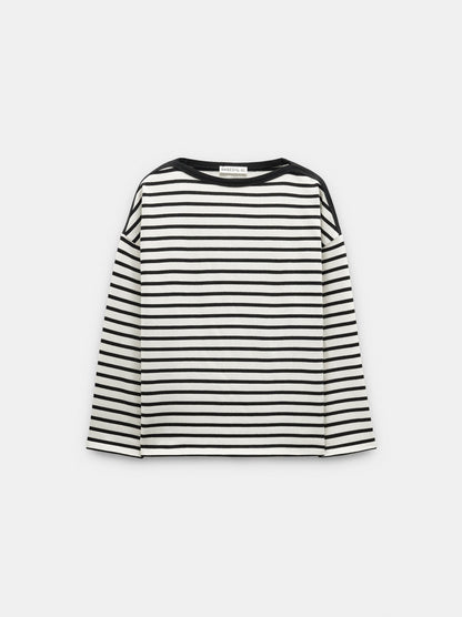100% Cotton Long-Sleeved Striped T-Shirt