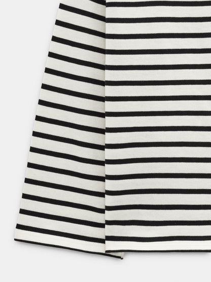 100% Cotton Long-Sleeved Striped T-Shirt