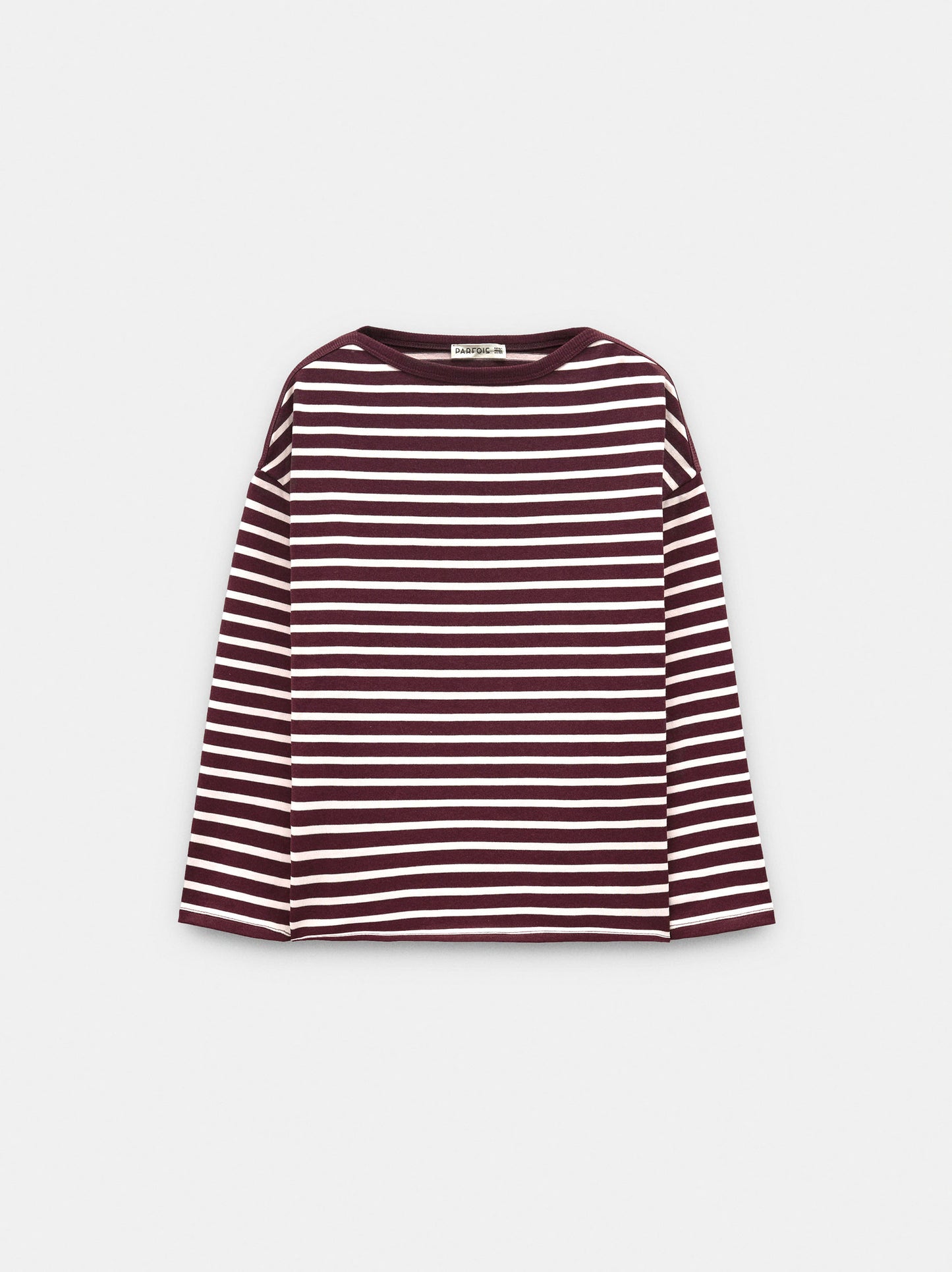 100% Cotton Long-Sleeved Striped T-Shirt