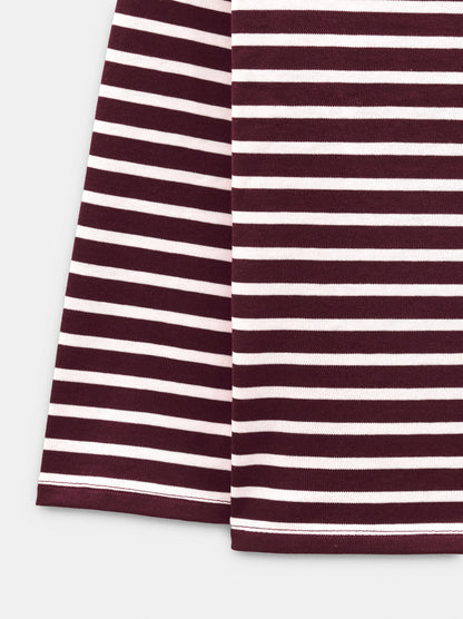 100% Cotton Long-Sleeved Striped T-Shirt