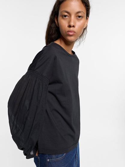 Long-Sleeved T-Shirt With Puff Sleeves