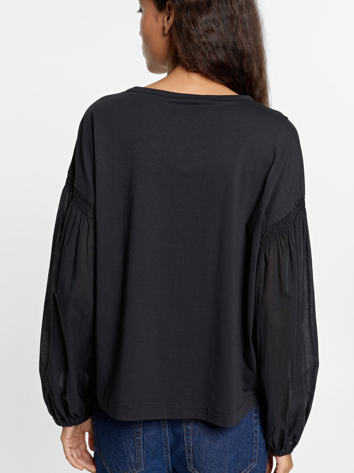 Long-Sleeved T-Shirt With Puff Sleeves