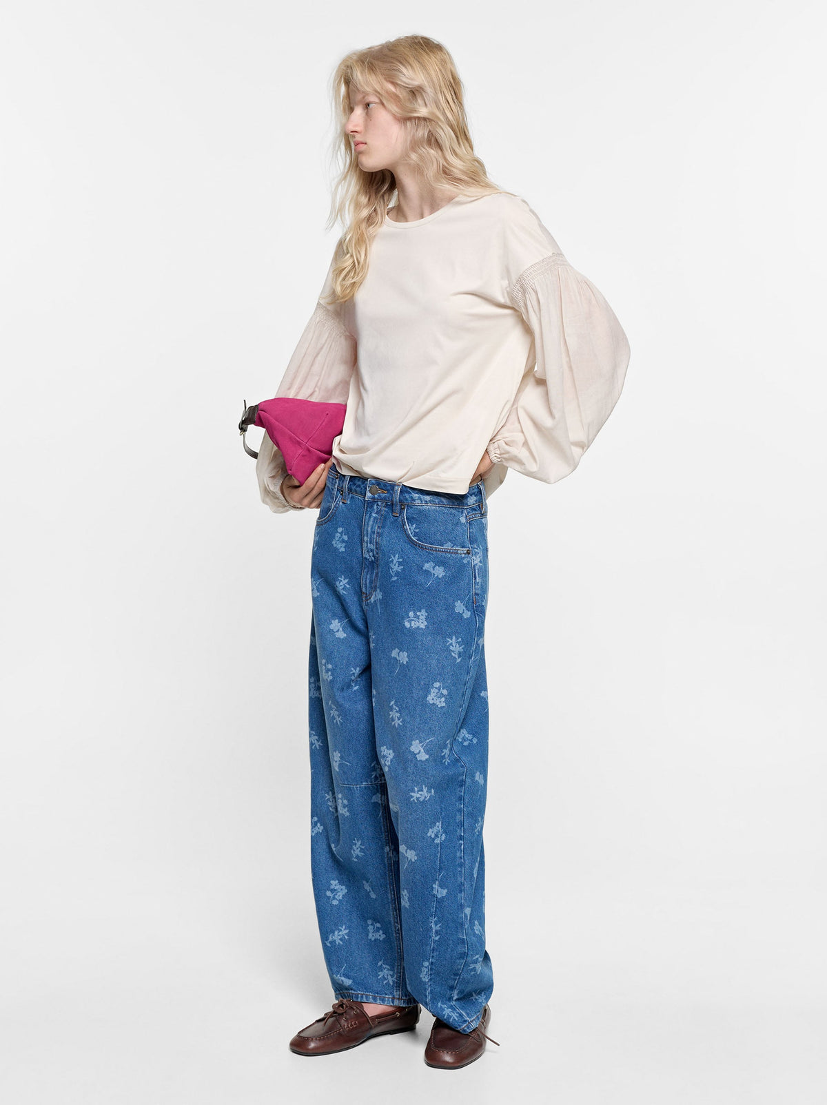 Long-Sleeved T-Shirt With Puff Sleeves