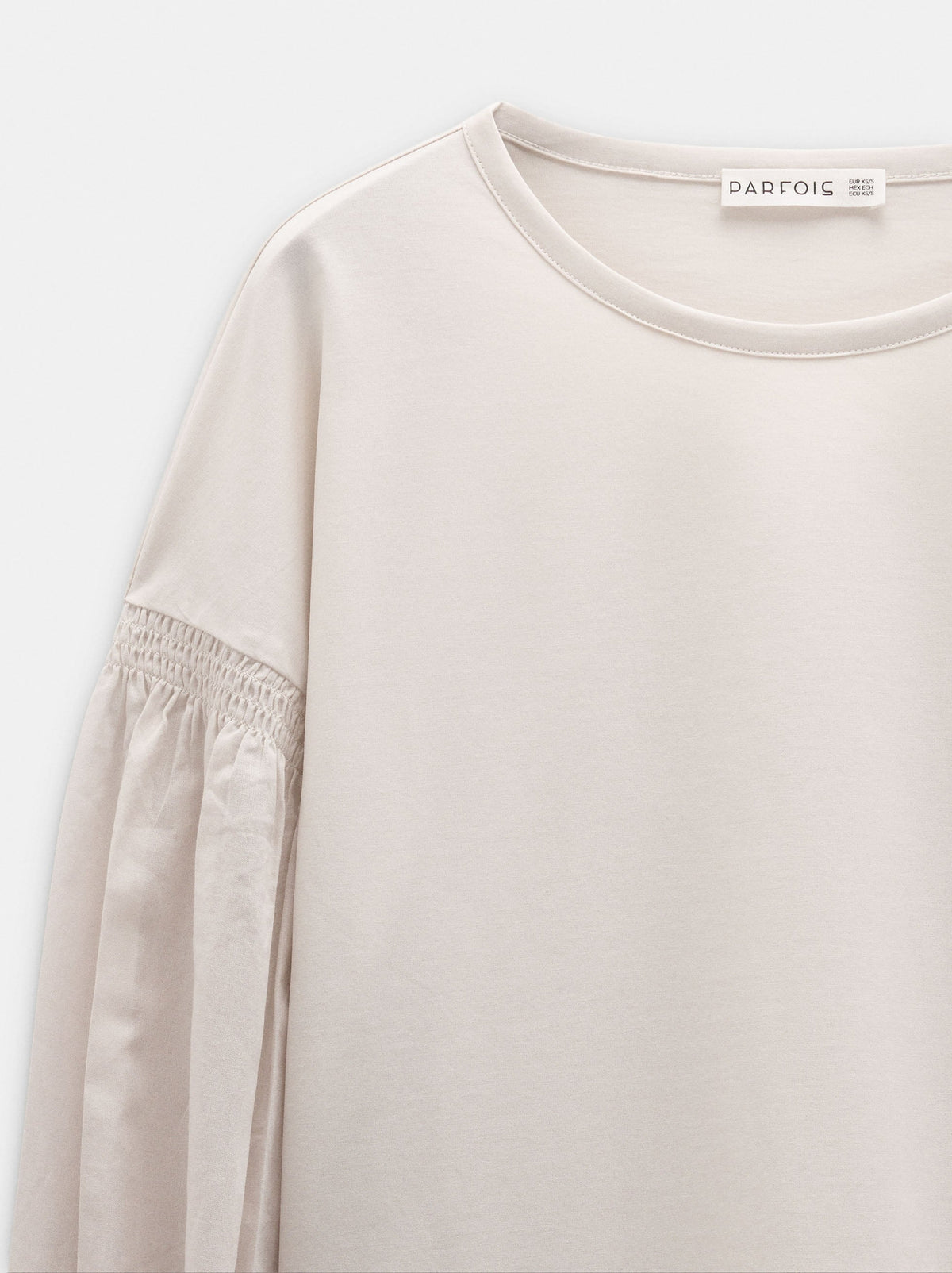 Long-Sleeved T-Shirt With Puff Sleeves