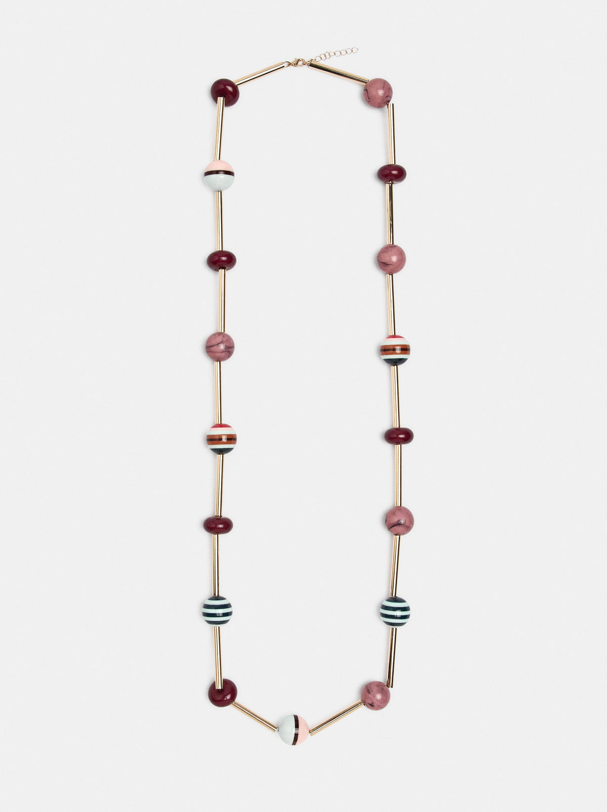 Long Multicolour Bead Necklace
