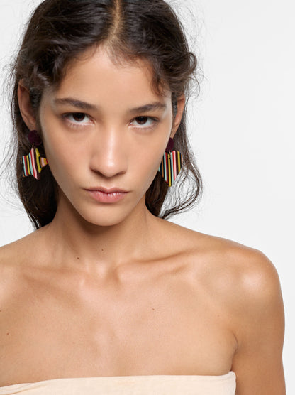 Asymmetrical Heart And Star Earrings