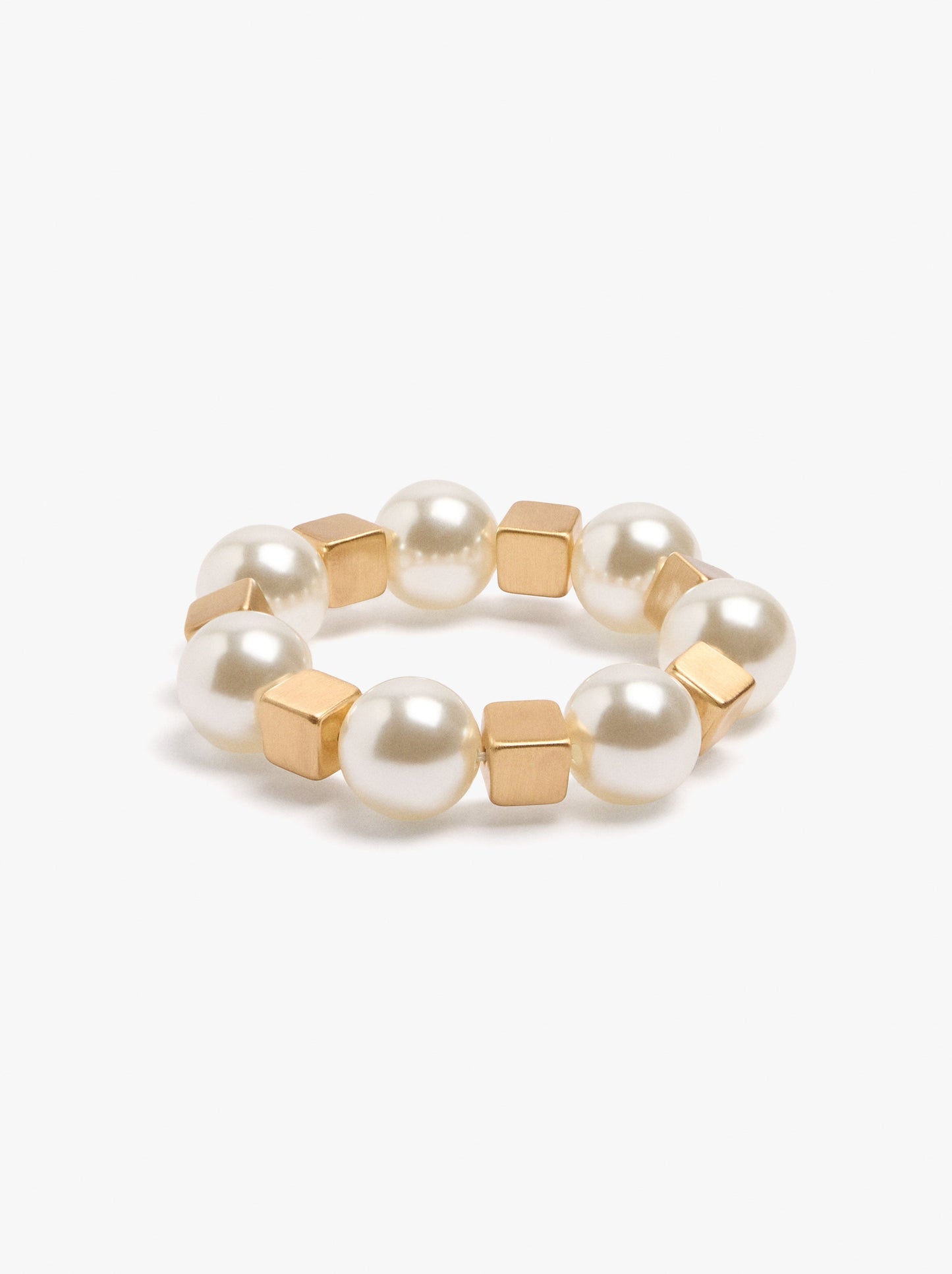 Elastic Bracelet With Pearls