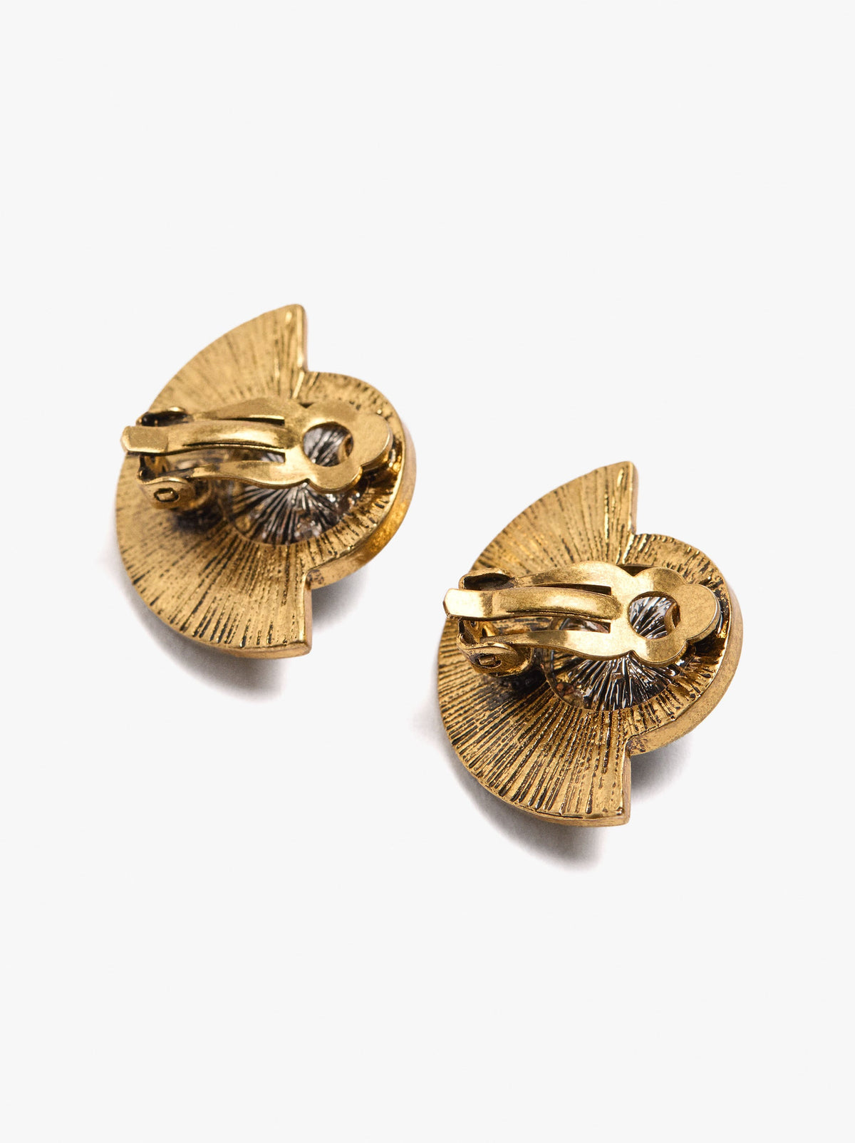 Bicolor Fan Earrings With Pearl
