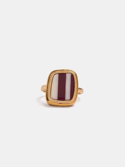 Square Ring With Stripes