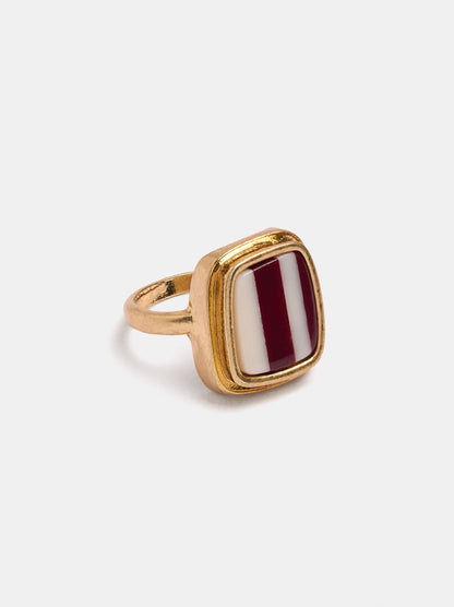 Square Ring With Stripes