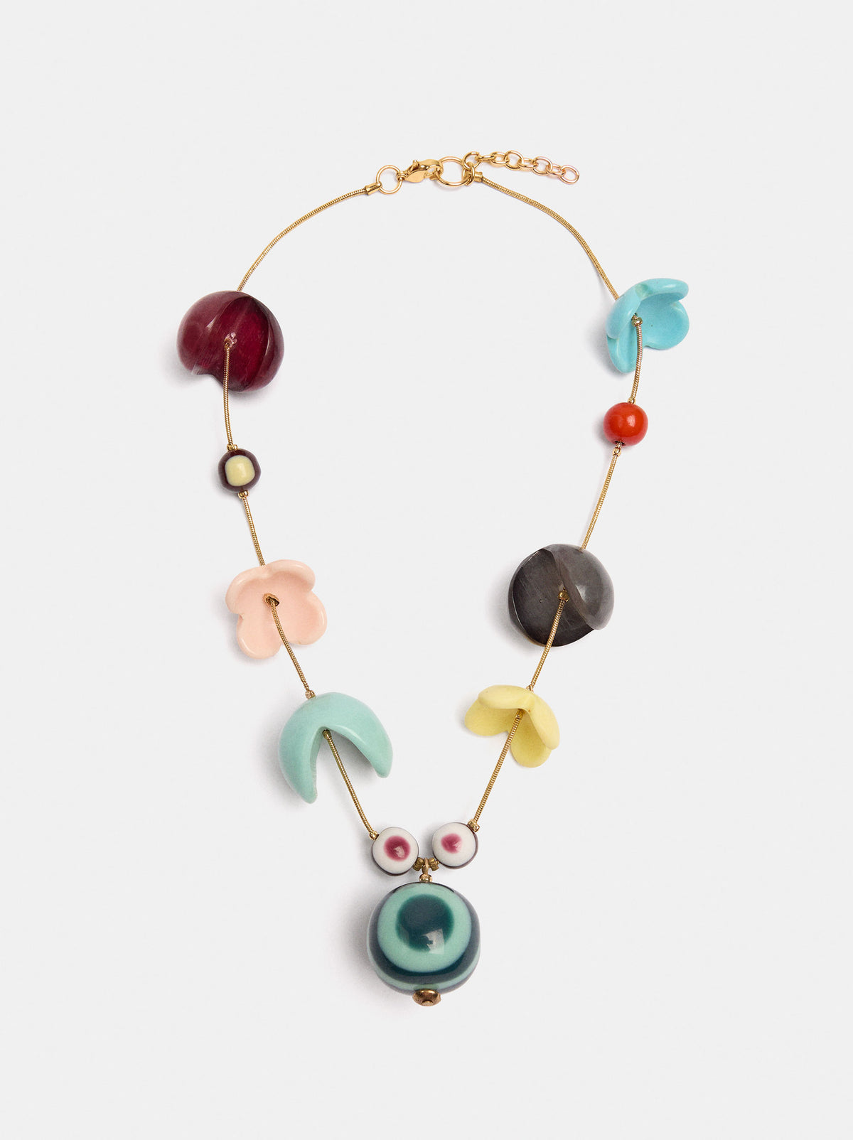 Necklace With Colourful Pendants