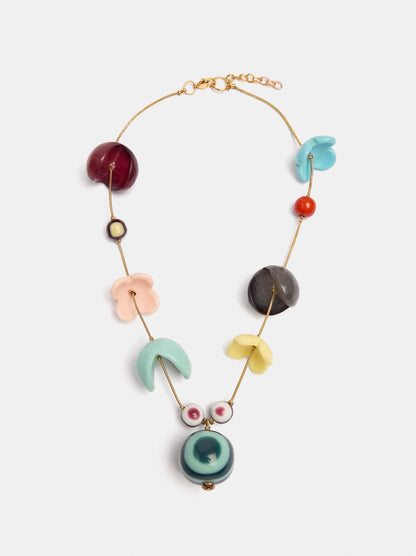 Necklace With Colourful Pendants