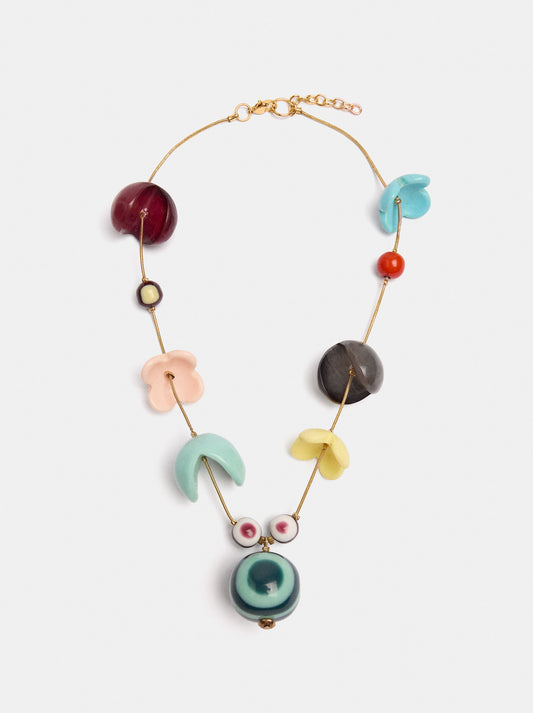 Necklace With Colourful Pendants