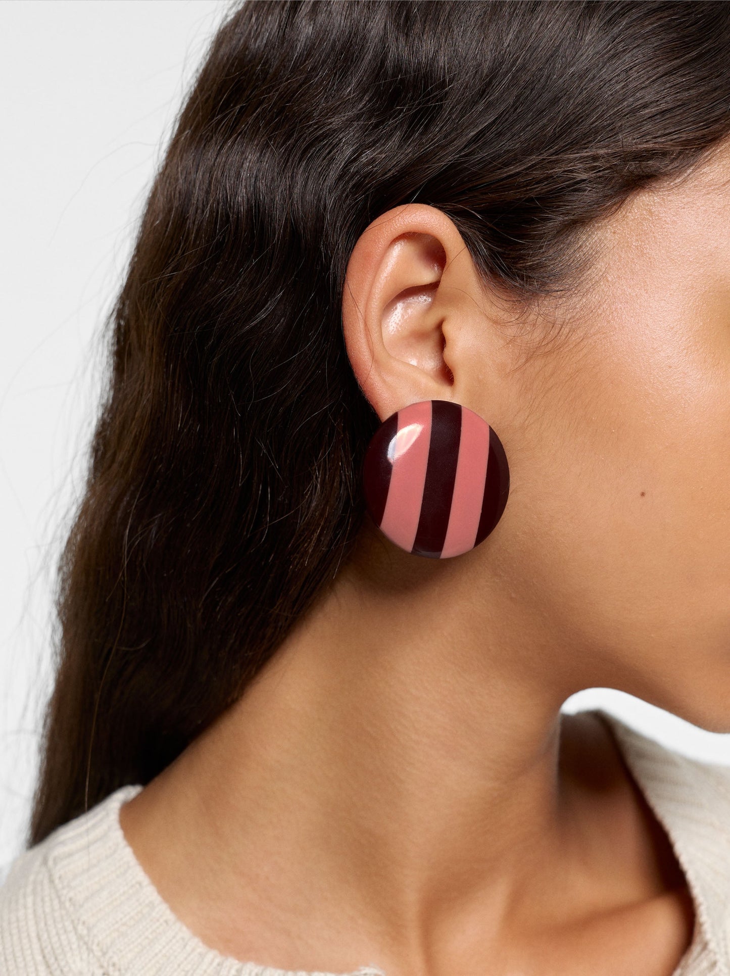 Maxi Striped Hoop Earrings