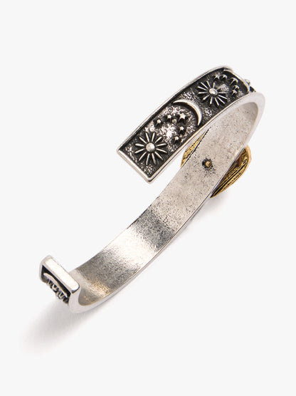 Engraved Bangle With Freshwater Pearl