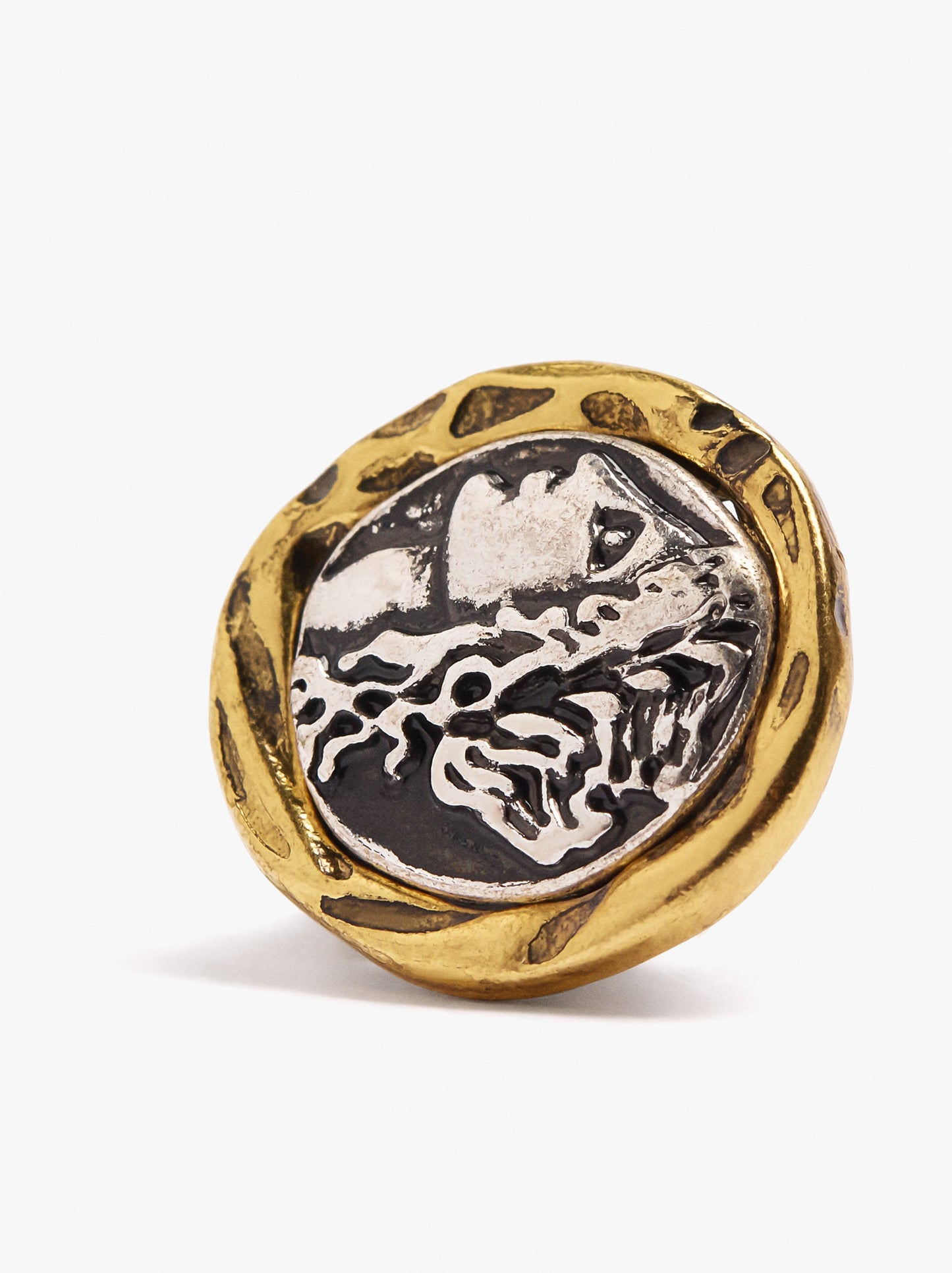 Bicolor Medallion Earrings