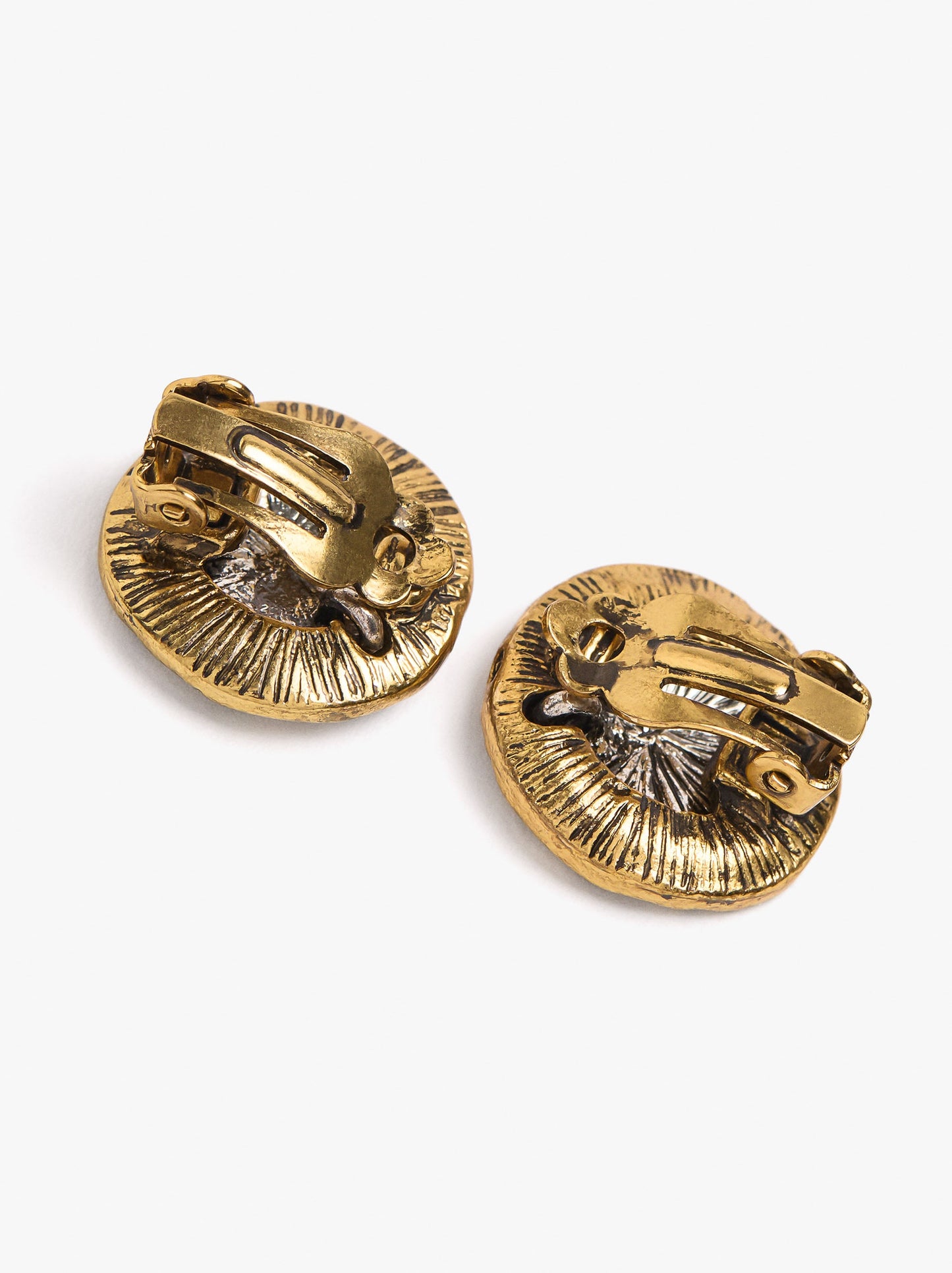 Bicolor Medallion Earrings