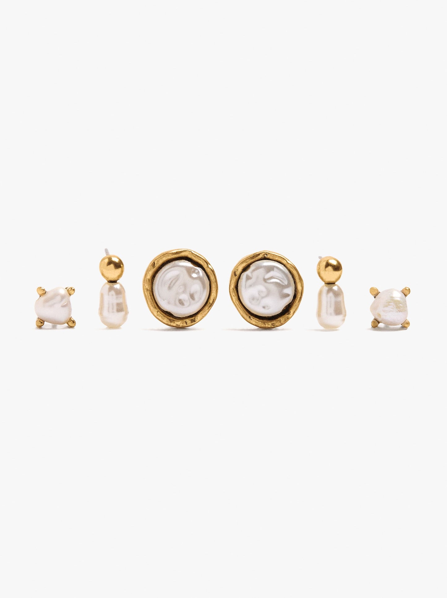 Set Of Freshwater Pearl Earrings