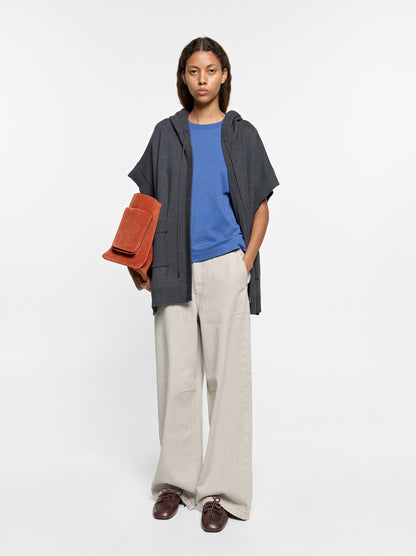 Hooded Knit Poncho