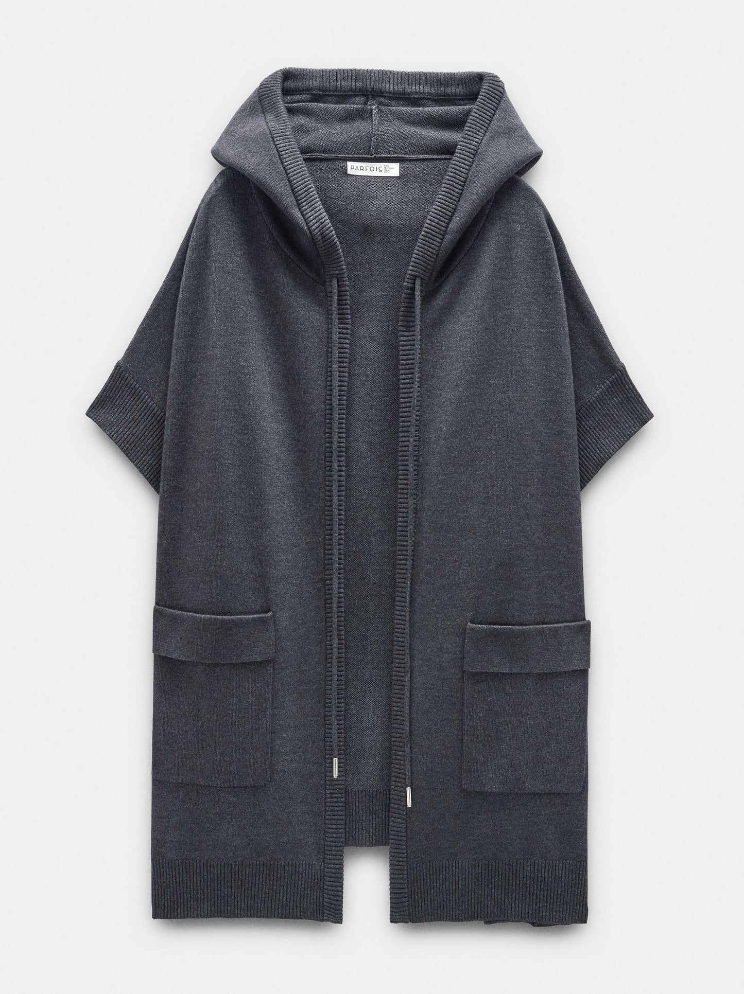 Hooded Knit Poncho