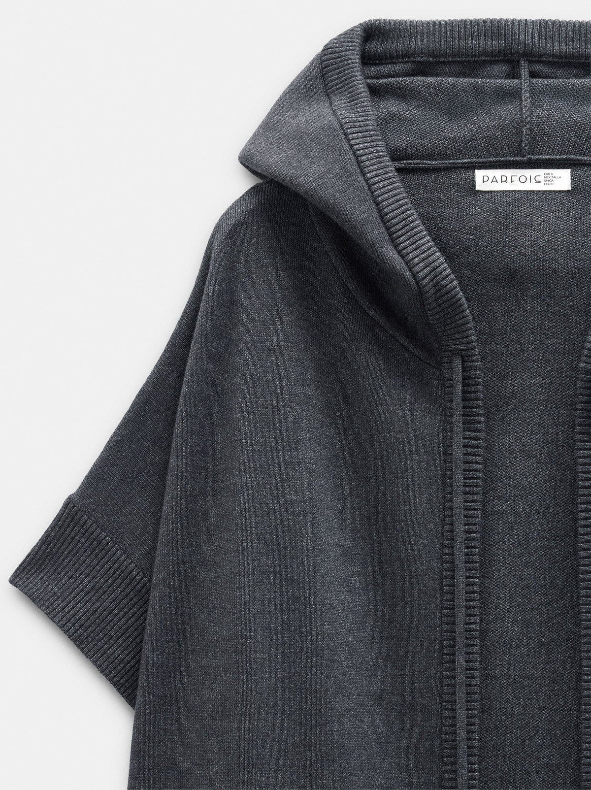 Hooded Knit Poncho