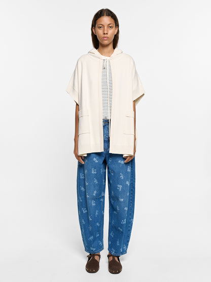 Hooded Knit Poncho