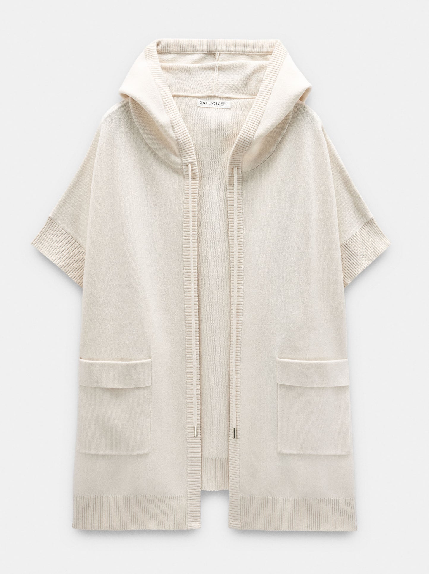 Hooded Knit Poncho