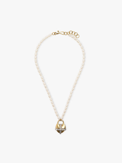 Pearl Necklace With Cross Pendant