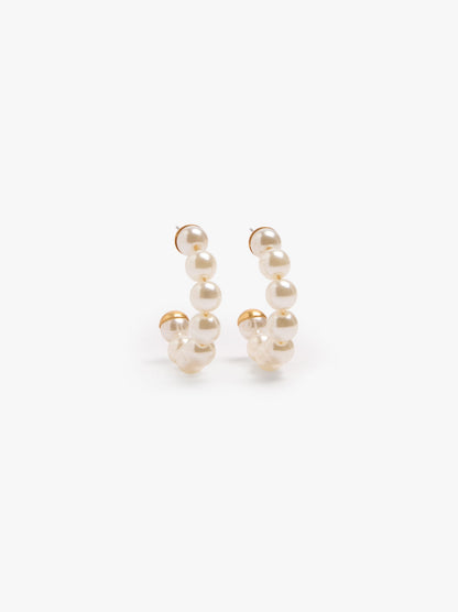 Hoop Earrings With Pearls