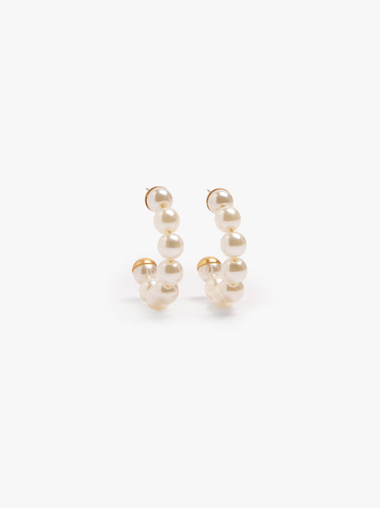 Hoop Earrings With Pearls