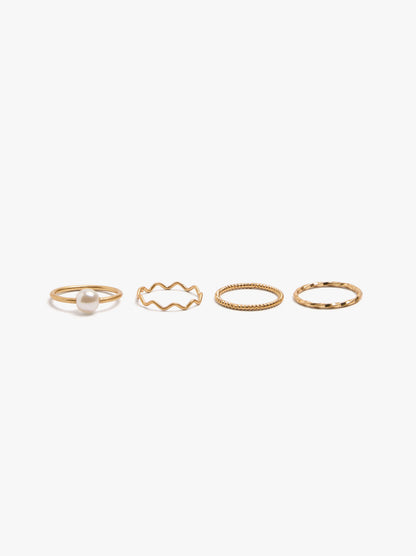 Set Of Pearl Rings
