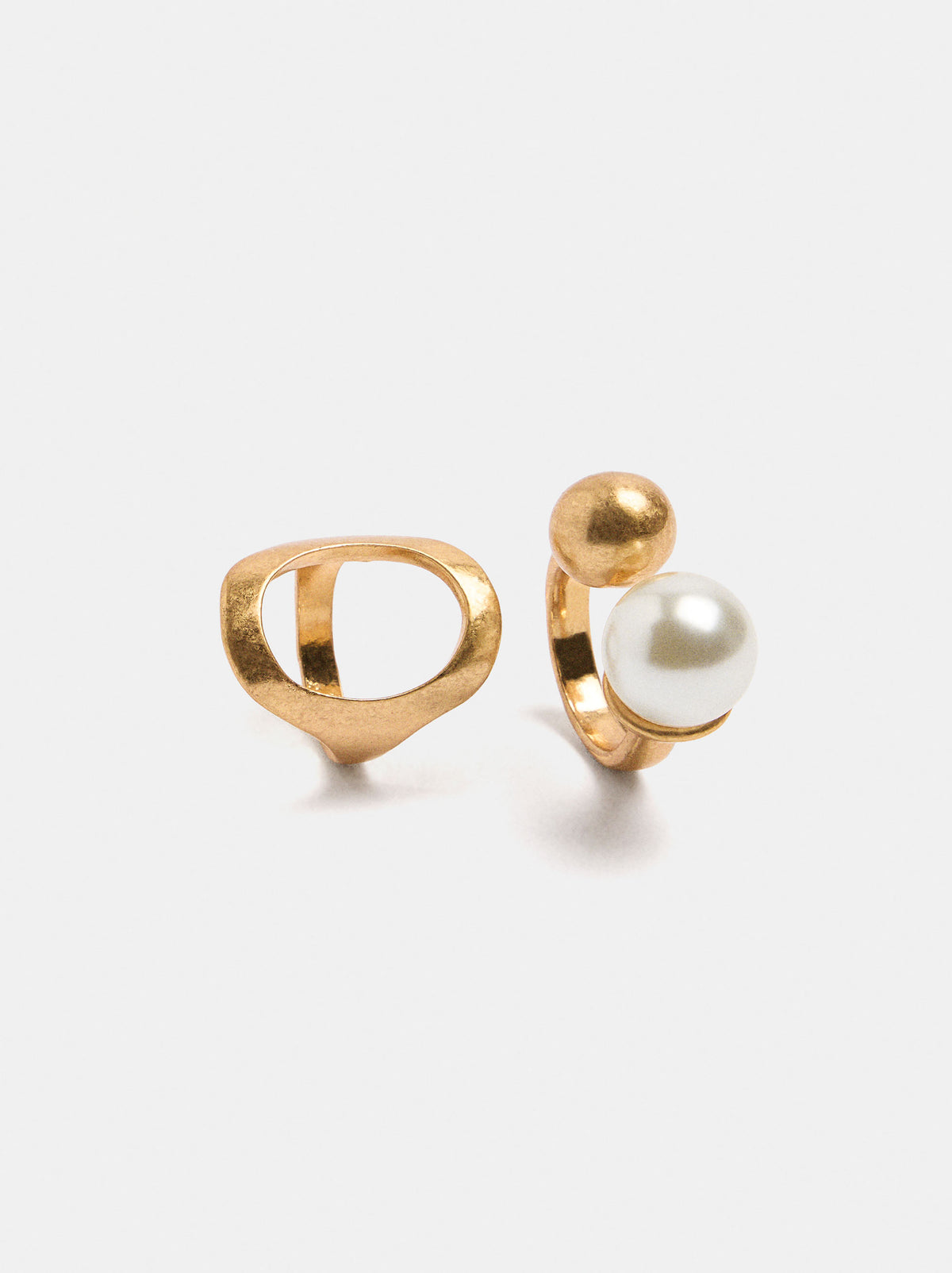 Set Of Hoop And Pearl Rings