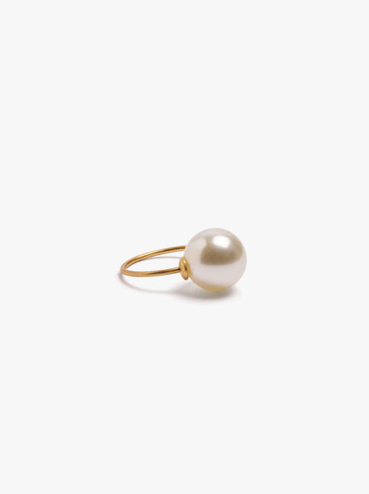 Thin Pearl Ring With Pearl