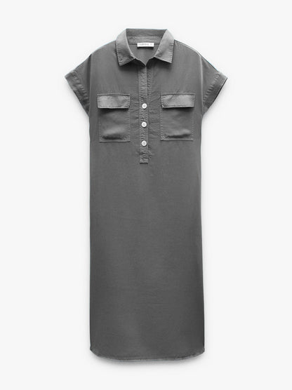 Shirt Dress 100% Lyocell