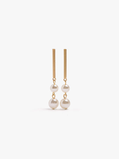 Bar Earrings With Pearls