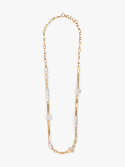 Long Necklace With Pearls