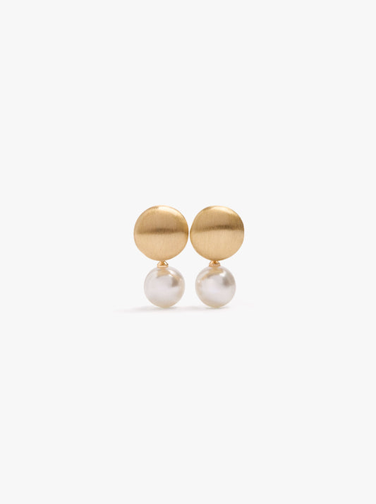 Round Pearl Earrings