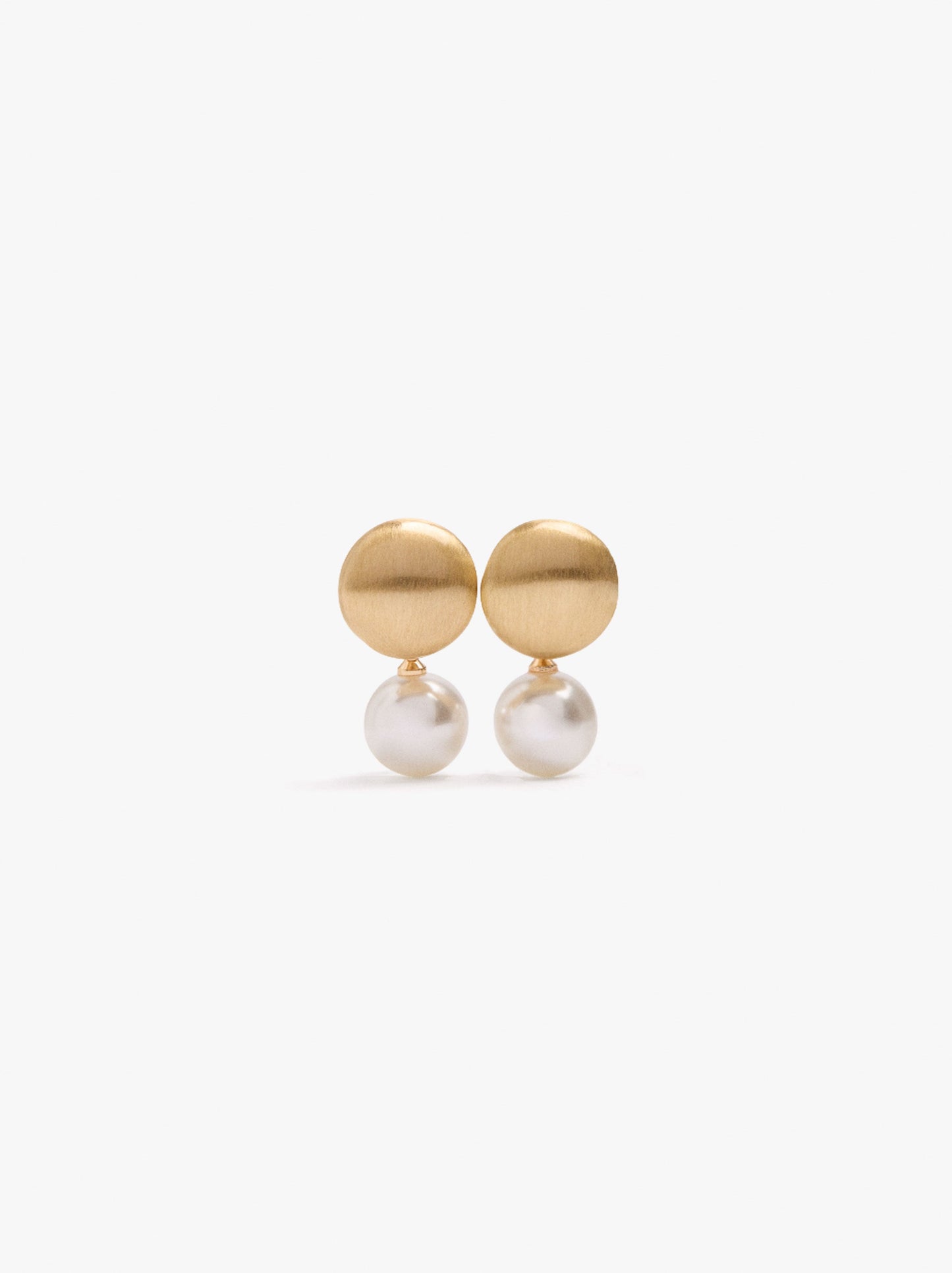 Round Pearl Earrings