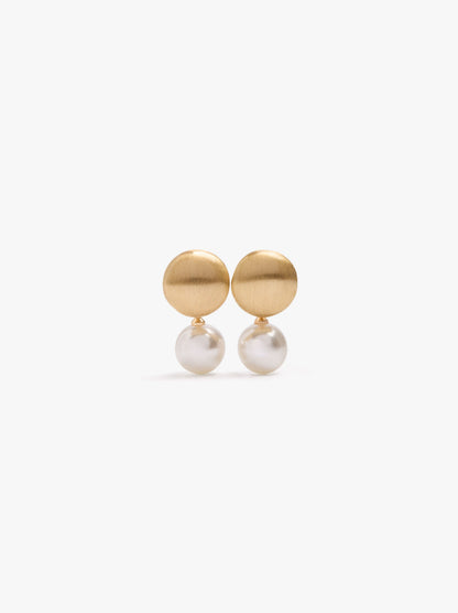 Round Pearl Earrings