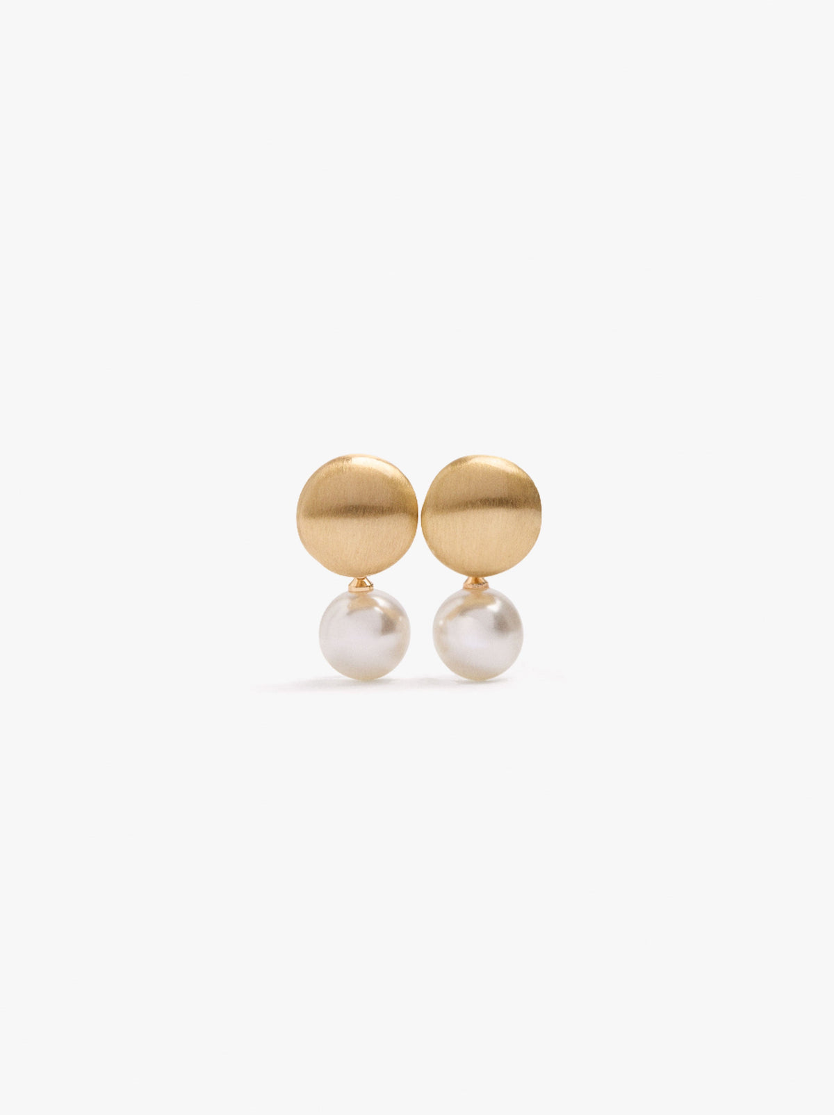 Round Pearl Earrings