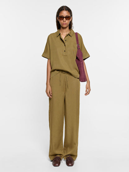 Blouse With 100% Lyocell Collar