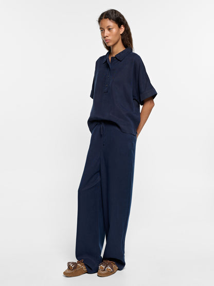 Blouse With 100% Lyocell Collar