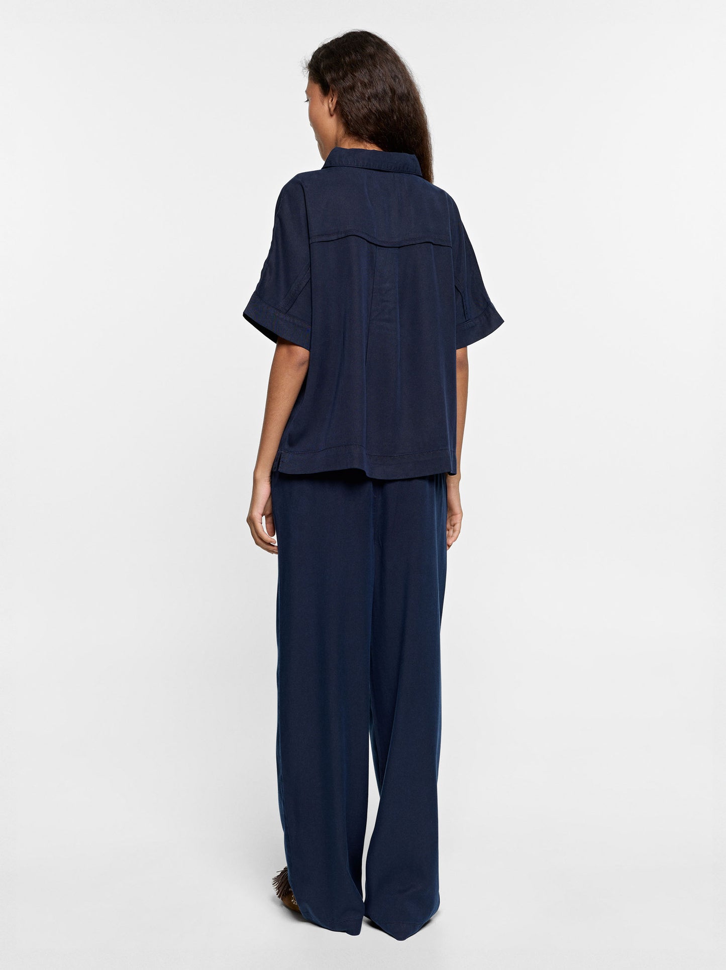 Blouse With 100% Lyocell Collar