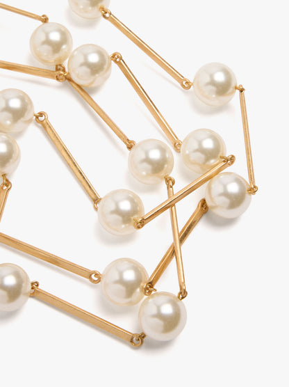 Multi-Collar With Bars And Pearls
