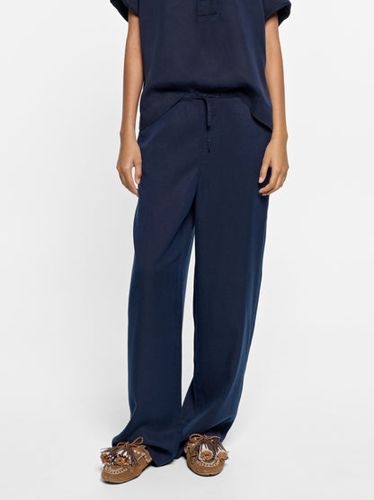 100% Lyocell Trousers With Adjustable Drawstring
